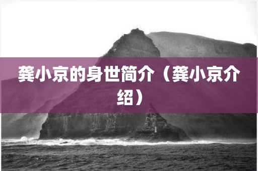 龚小京的身世简介（龚小京介绍）