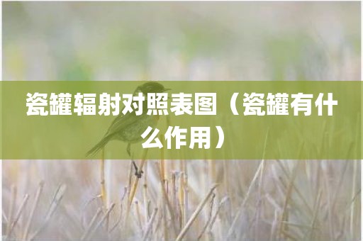 瓷罐辐射对照表图（瓷罐有什么作用）