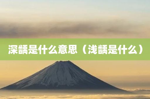 深龋是什么意思（浅龋是什么）