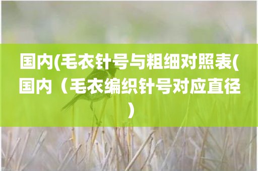 国内(毛衣针号与粗细对照表(国内（毛衣编织针号对应直径）
