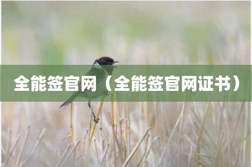 全能签官网(全能签官网证书) 全能签官网(全能签官网证书)