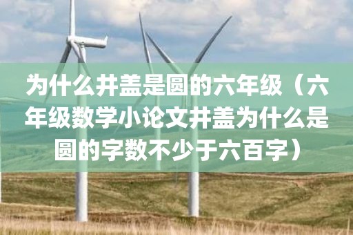 为什么井盖是圆的六年级（六年级数学小论文井盖为什么是圆的字数不少于六百字）