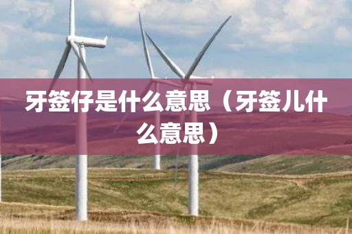 牙签仔是什么意思（牙签儿什么意思）
