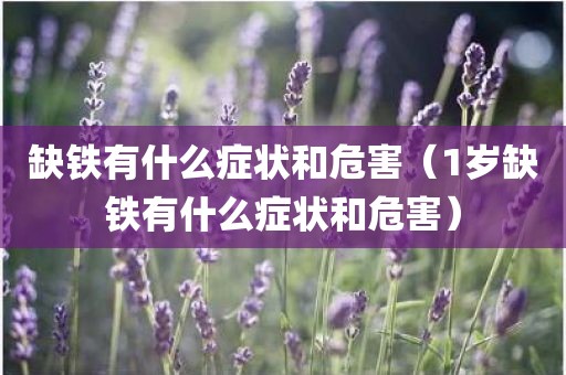 缺铁有什么症状和危害（1岁缺铁有什么症状和危害）
