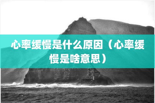 心率缓慢是什么原因（心率缓慢是啥意思）