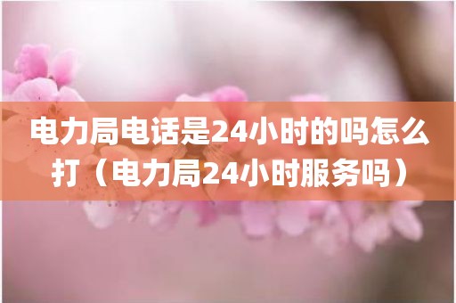 电力局电话是24小时的吗怎么打（电力局24小时服务吗）