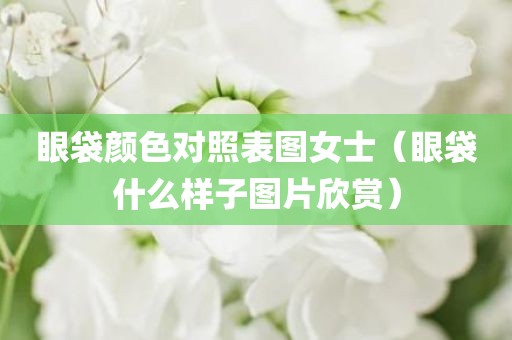 眼袋颜色对照表图女士（眼袋什么样子图片欣赏）