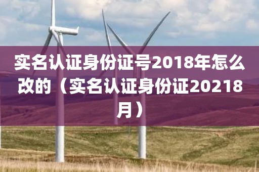实名认证身份证号2018年怎么改的(实名认证身份证20218月)