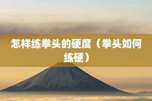 怎样练拳头的硬度（拳头如何练硬）