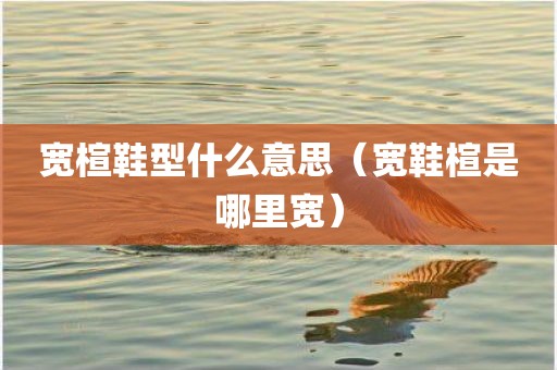 宽楦鞋型什么意思（宽鞋楦是哪里宽）