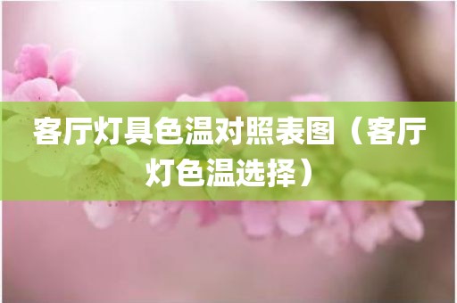 客厅灯具色温对照表图（客厅灯色温选择）