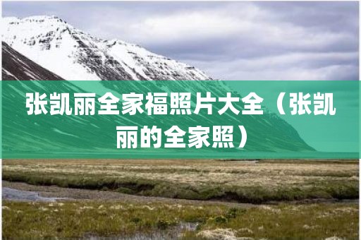 张凯丽全家福照片大全(张凯丽的全家照) 张凯丽全家福照片大全(张凯丽的全家照)