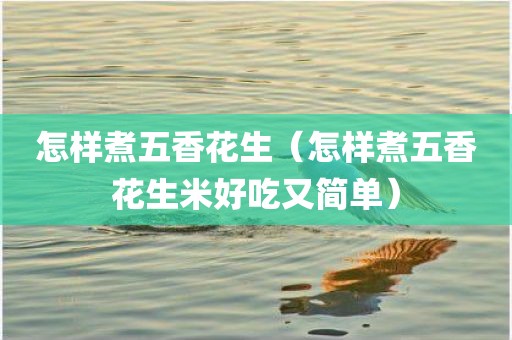 怎样煮五香花生（怎样煮五香花生米好吃又简单）