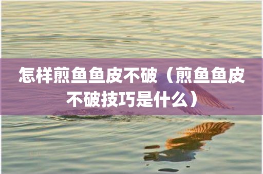 怎样煎鱼鱼皮不破（煎鱼鱼皮不破技巧是什么）