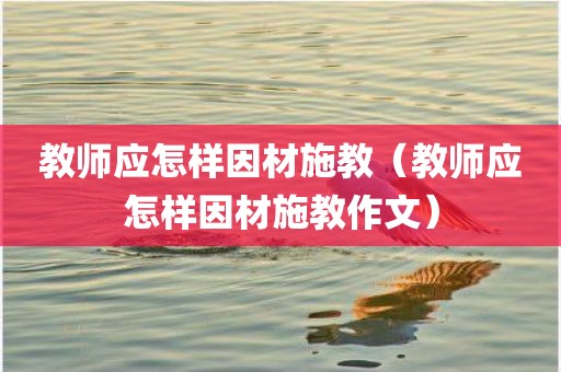 教师应怎样因材施教（教师应怎样因材施教作文）