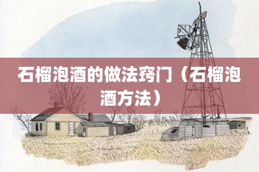 石榴泡酒的做法窍门（石榴泡酒方法）