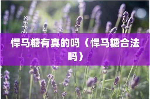 悍马糖有真的吗（悍马糖合法吗）