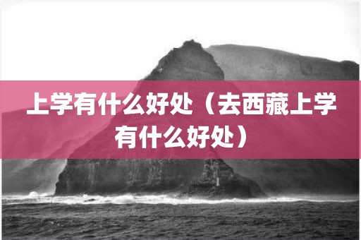 上学有什么好处（去西藏上学有什么好处）
