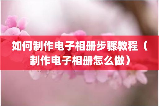 如何制作电子相册步骤教程(制作电子相册怎么做)