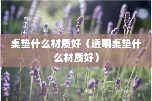 桌垫什么材质好（透明桌垫什么材质好）