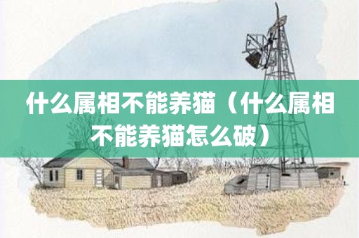 什么属相不能养猫（什么属相不能养猫怎么破）