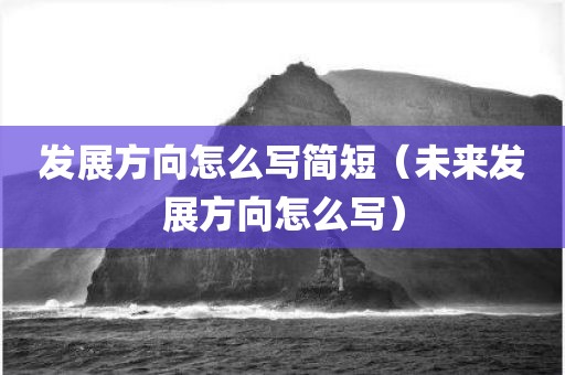 发展方向怎么写简短(未来发展方向怎么写)