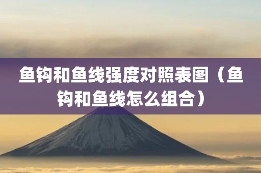 鱼钩和鱼线强度对照表图（鱼钩和鱼线怎么组合）