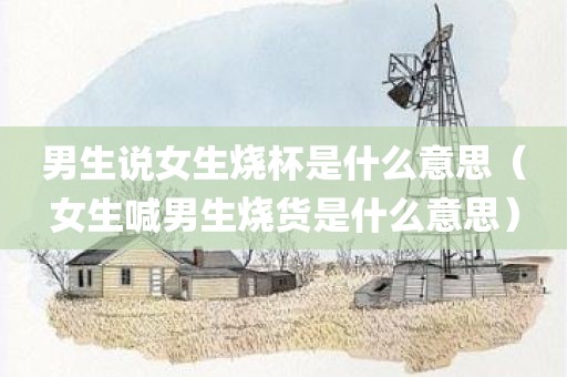 男生说女生烧杯是什么意思（女生喊男生烧货是什么意思）