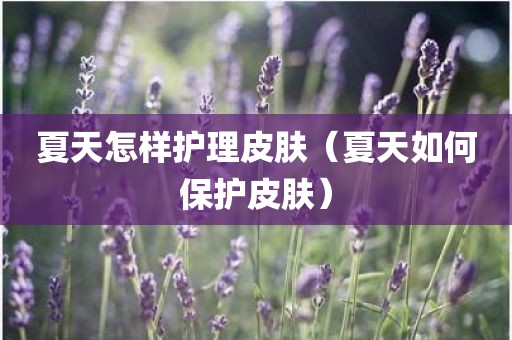 夏天怎样护理皮肤（夏天如何保护皮肤）