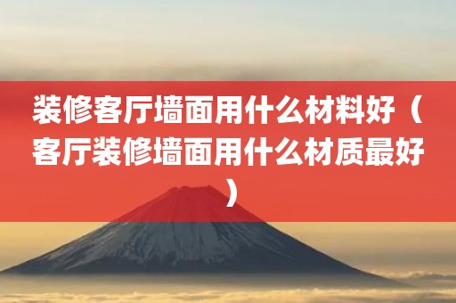 装修客厅墙面用什么材料好（客厅装修墙面用什么材质最好）