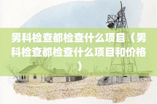 男科检查都检查什么项目（男科检查都检查什么项目和价格）