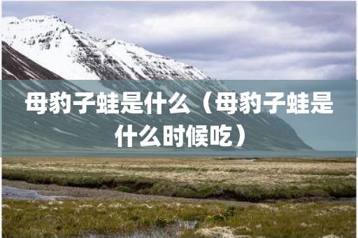 母豹子蛙是什么（母豹子蛙是什么时候吃）