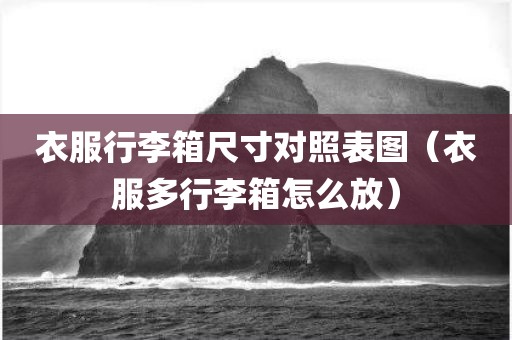 衣服行李箱尺寸对照表图（衣服多行李箱怎么放）