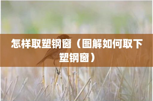 怎样取塑钢窗（图解如何取下塑钢窗）