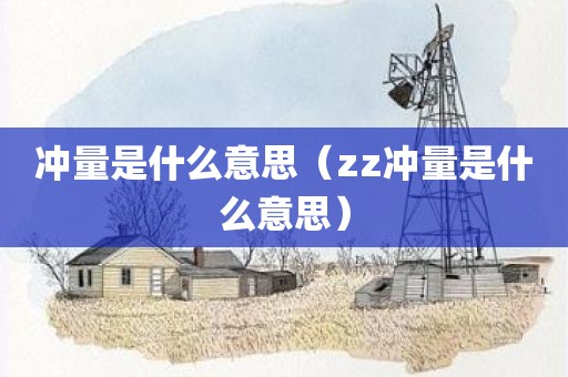 冲量是什么意思（zz冲量是什么意思）