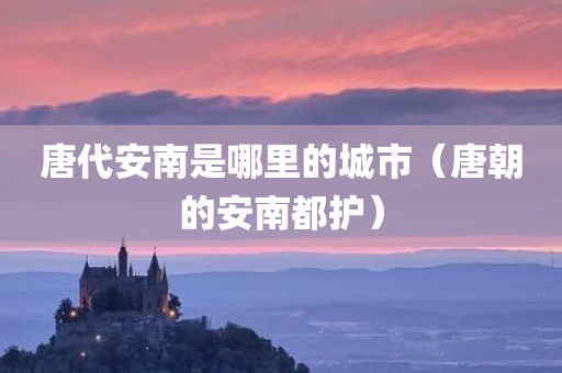 唐代安南是哪里的城市（唐朝的安南都护）