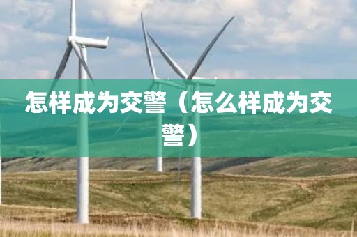 怎样成为交警（怎么样成为交警）