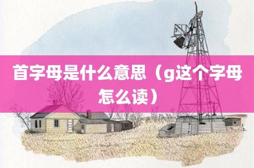 首字母是什么意思（g这个字母怎么读）