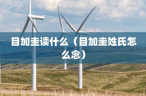 目加圭读什么（目加圭姓氏怎么念）
