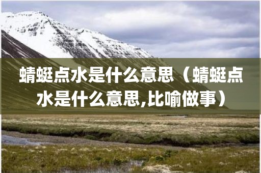 蜻蜓点水是什么意思(蜻蜓点水是什么意思,比喻做事) 蜻蜓点水是什么意思(蜻蜓点水是什么意思,比喻做事)