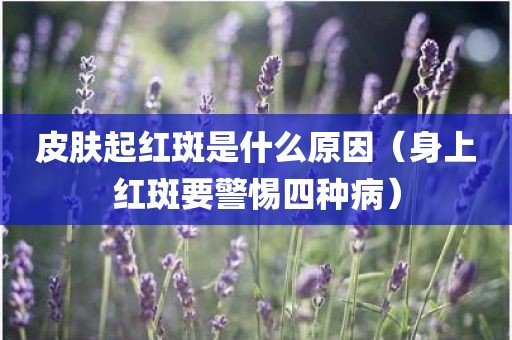 皮肤起红斑是什么原因（身上红斑要警惕四种病）