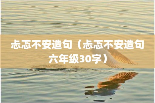 忐忑不安造句(忐忑不安造句六年级30字)