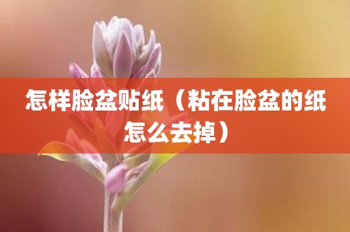 怎样脸盆贴纸（粘在脸盆的纸怎么去掉）