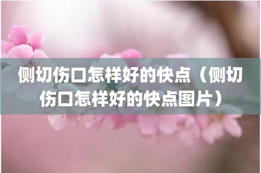 侧切伤口怎样好的快点（侧切伤口怎样好的快点图片）