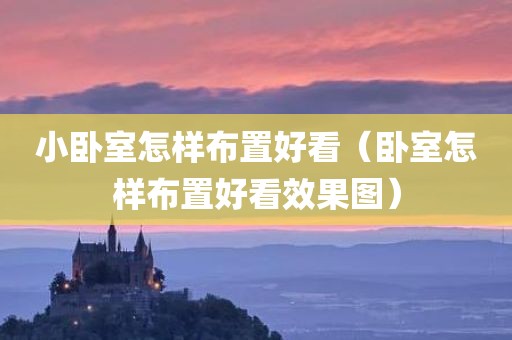 小卧室怎样布置好看（卧室怎样布置好看效果图）