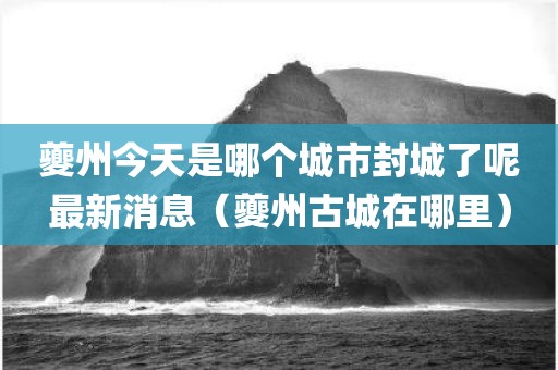 夔州今天是哪个城市封城了呢最新消息（夔州古城在哪里）