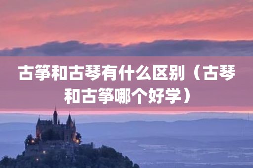 古筝和古琴有什么区别（古琴和古筝哪个好学）