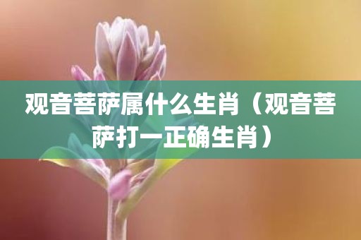 观音菩萨属什么生肖（观音菩萨打一正确生肖）