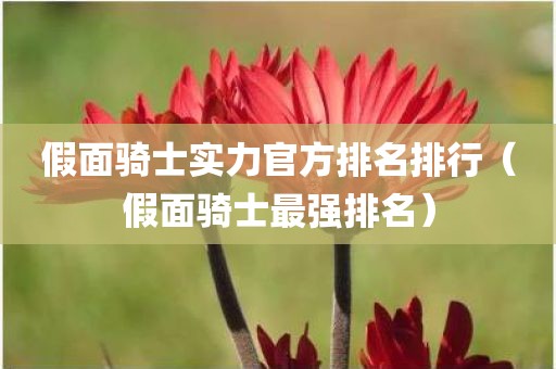 假面骑士实力官方排名排行（假面骑士最强排名）