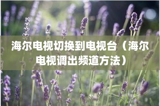 海尔电视切换到电视台（海尔电视调出频道方法）